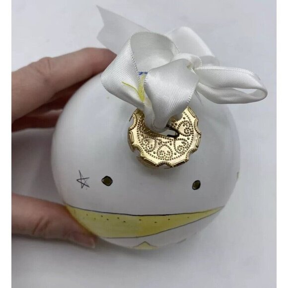 Cute As A Button Glass Christmas Ornament Signed Heaven Sent New Baby 4 Inch - Picture 11 of 16